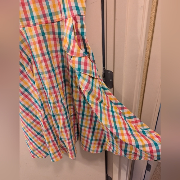 Gingham 50s style Voodoo Vixen fit and flare dress - Picture 3 of 8